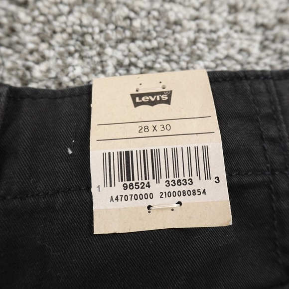 NEW Levis Pants Womens 28 Black Baggy Cargo High Rise Wide Leg Rave Grunge Army - Picture 14 of 15